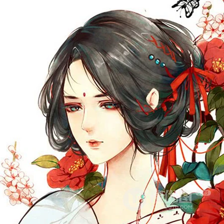 油墨风格古风女生个性头像图片