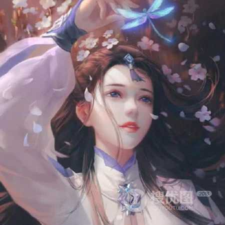 油墨风格古风女生个性头像图片