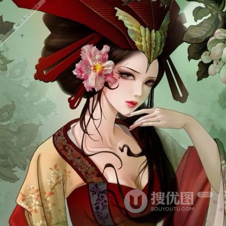 油墨风格古风女生个性头像图片