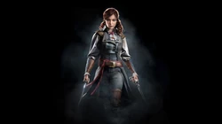 动漫女战士，拿着剑的女武士高清电脑壁纸