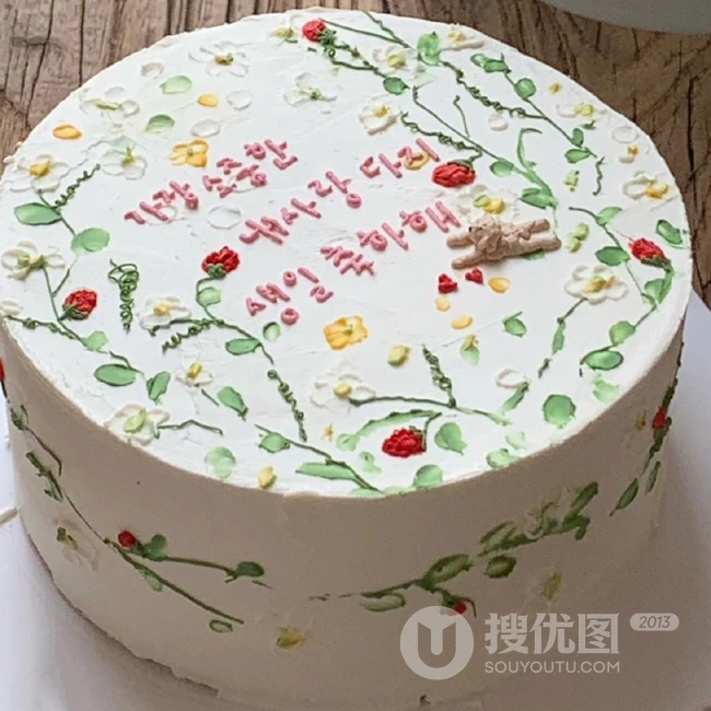 甜品的艺术-蛋糕上的彩绘花创意美食图片 第8张