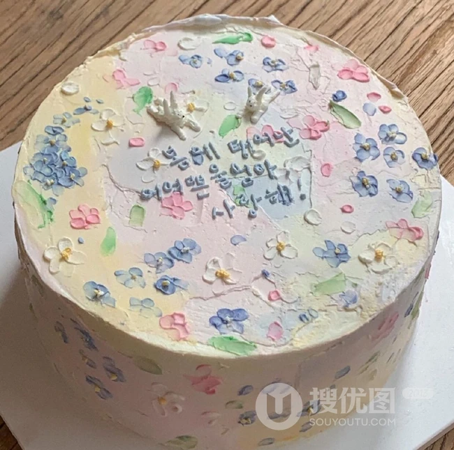 甜品的艺术-蛋糕上的彩绘花创意美食图片 第9张