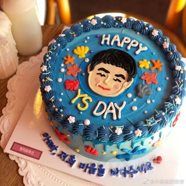 生日快乐，创意的欧式图画涂鸦生日蛋糕作品 第1张