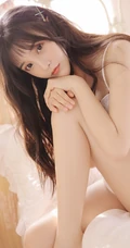 长发气质美丽女孩白色礼裙短裤纤细线条线条感动人室内写真图片