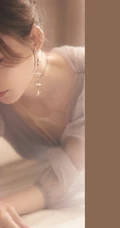 王丽坤灰色V领轻纱礼服长裙婉约柔美写真图片