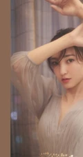 王丽坤灰色V领轻纱礼服长裙婉约柔美写真图片