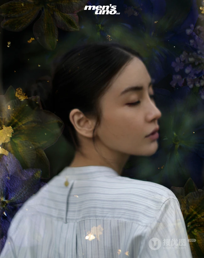 angelababy梦幻花园个性写真，化身丛林绿枝中捕捉生命的花匠