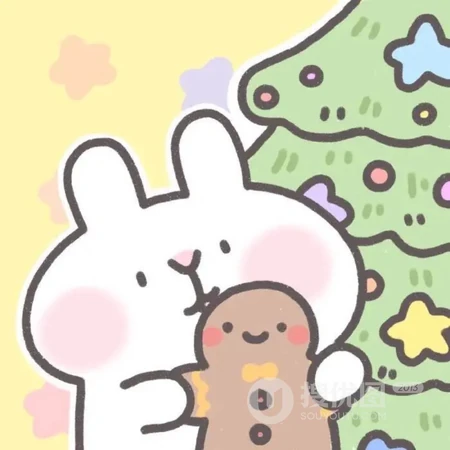 超萌超可爱的卡通粉红小兔子和小猪创意情侣头像一对