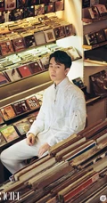 黄轩暖调色彩魅力写真，演员黄轩流连怀旧唱片店复古文艺杂志图片