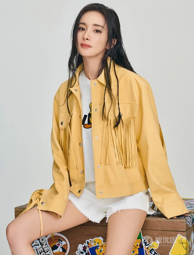 杨幂穿搭指南酷美写真图片，尽显青春时尚百变魅力