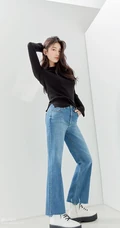 韩国气质女生裴秀智牛仔裤系列柔美动人写真图片