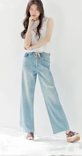 韩国气质女生裴秀智牛仔裤系列柔美动人写真图片