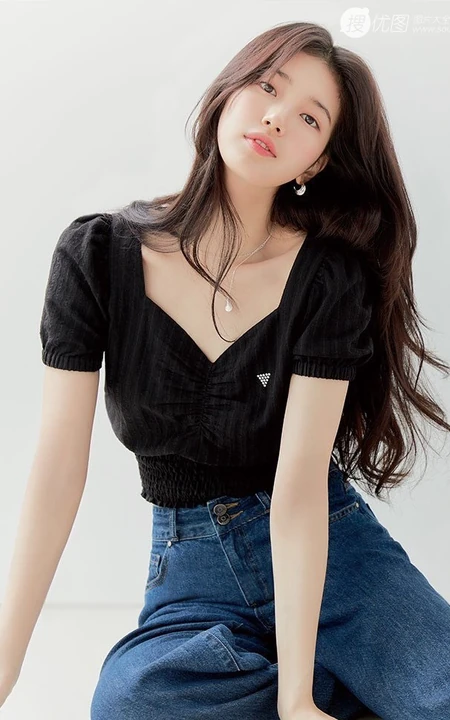 韩国气质女生裴秀智牛仔裤系列柔美动人写真图片