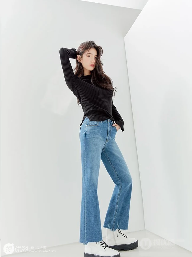 韩国气质女生裴秀智牛仔裤系列柔美动人写真图片