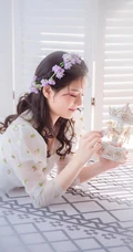 清纯性感居家妹子室内摄影手机壁纸图片三月推荐