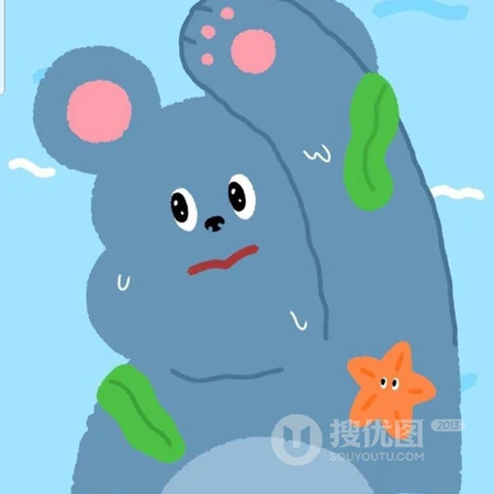 卡通土拨鼠粉红可爱兔创意男左女右头像图片