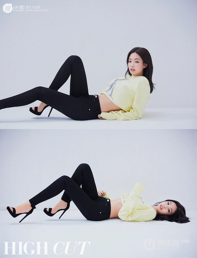 韩国气质女生Jennie紧身牛仔裤系列杂志写真图集