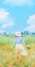 梦幻唯美场景下的学生妹，和风长发清纯女生手机壁纸三月六日推荐