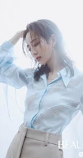 张钧甯清新纯美杂志写真，台湾女生张钧甯慵懒湿发仙气美图