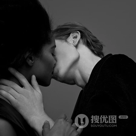 欧美情侣男女生情感互动情侣头像，情侣激情拥吻头像图片推荐