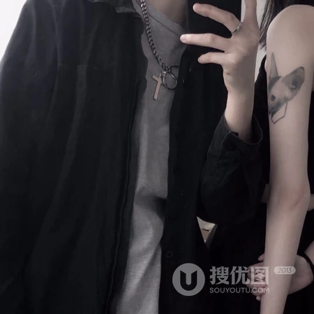 时尚男女生情侣内涵头像，情侣一人一半真人头像