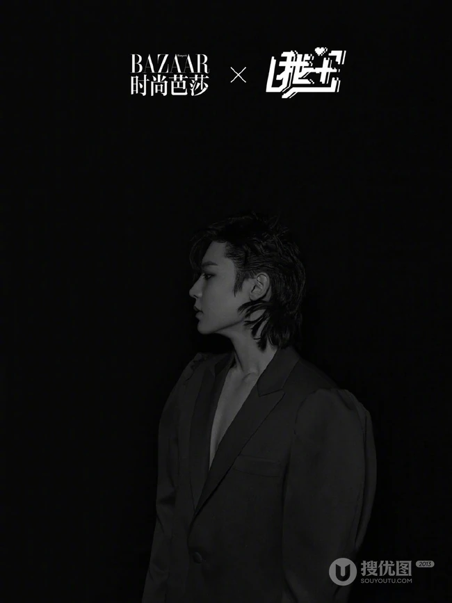 侯明昊与黑猫，梅花鹿同框登《时尚芭莎》杂志帅气魅惑写真图片