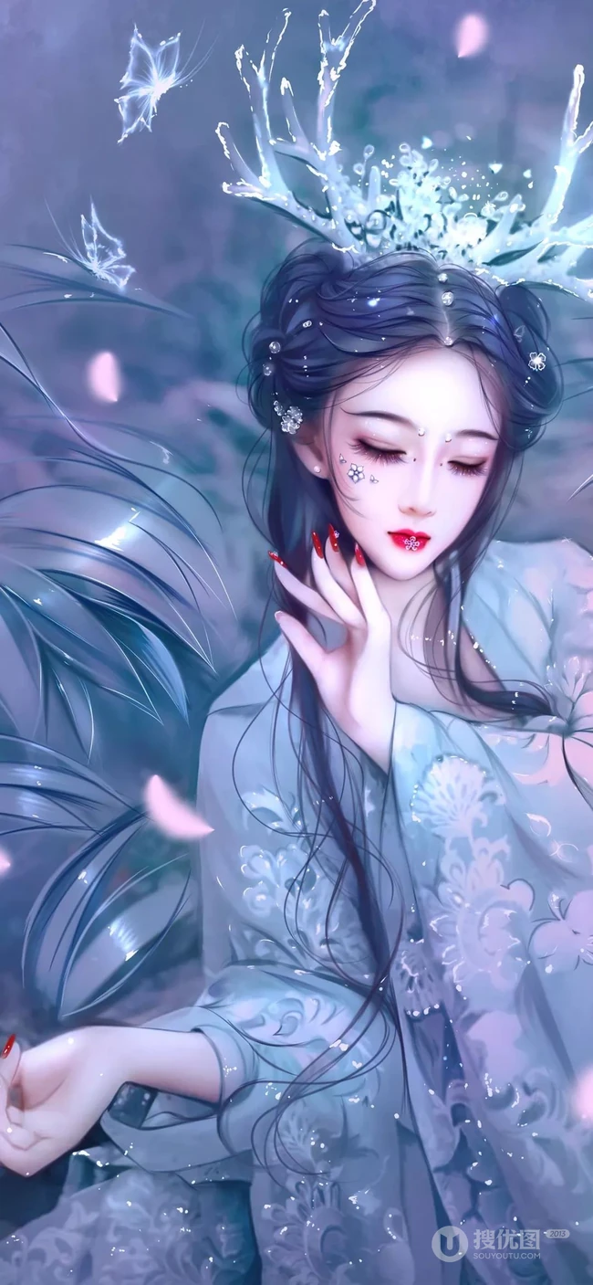 抖音3月热门动漫龙女创意手机壁纸