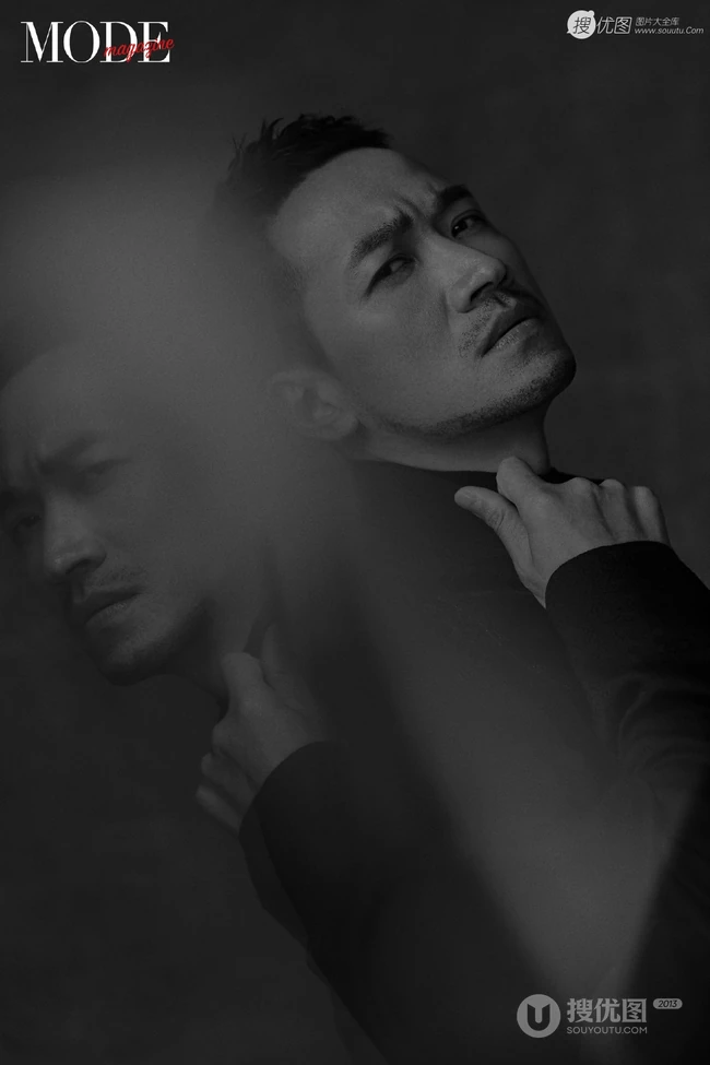 何晟铭胡子拉碴造型，搭配多套服饰，尽显硬朗个性杂志写真图片