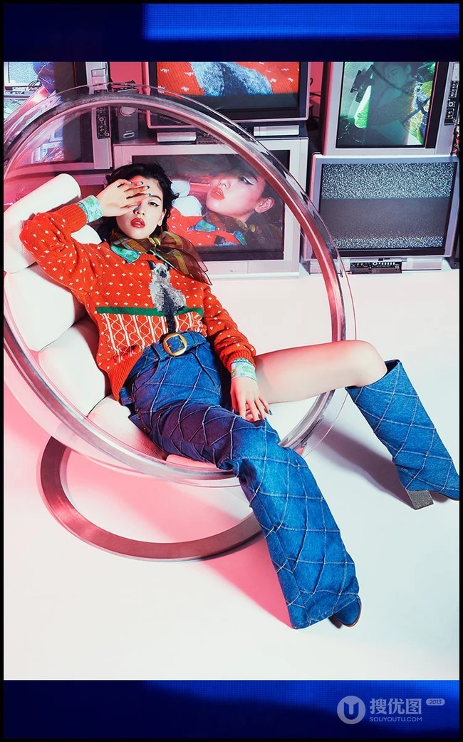 三吉彩花气质复古大胆艺术杂志写真，浓艳打扮，化身柔女生郎