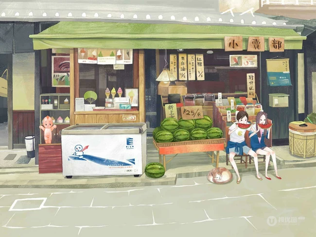 挺美的一组插画图片