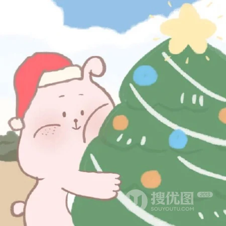 可爱圣诞小白兔系列头像