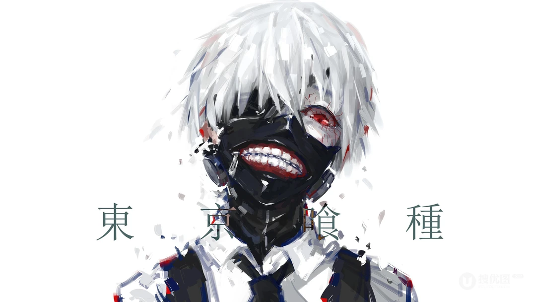东京食尸鬼人物金木研酷帅面具高清电脑壁纸3月25日推荐