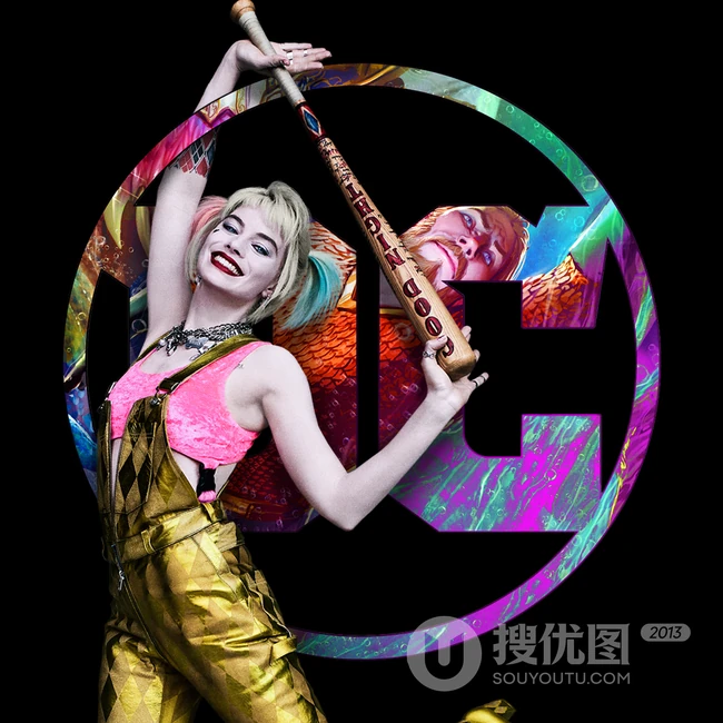 DC漫画影视新作&ldquo;猛禽小队和哈莉&middot;奎茵&rdquo;小丑女炫彩海报图片鉴赏