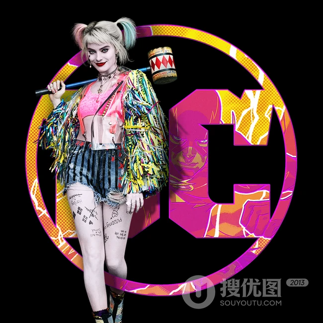 DC漫画影视新作&ldquo;猛禽小队和哈莉&middot;奎茵&rdquo;小丑女炫彩海报图片鉴赏