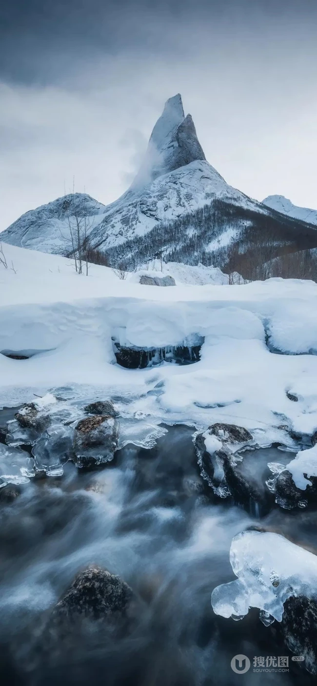 雪地冰川自然风景唯美手机壁纸