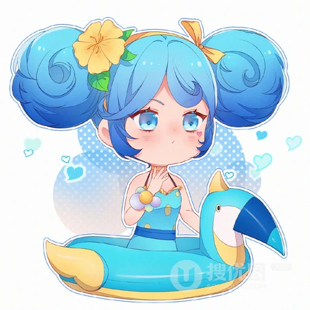 小乔皮肤缤纷夏日超萌超可爱头像套图