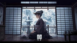 色彩缤纷，日本和服风动漫少女炫酷桌面背景