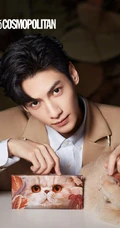 罗云熙成完美日记色彩代言人，与猫同影超有爱杂志封面写真图片