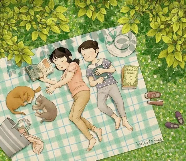 你的童年是什么样子的？韩国画师暖心描绘童年&ldquo;陪伴&rdquo;插画美图