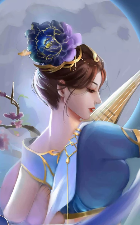 唯美的动漫少女，动漫古代美人手机壁纸推荐