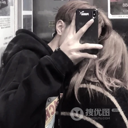 秀恩爱的年轻情侣接吻真人一人一半头像3月29日推荐