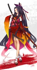 和服动漫女生图片，黄昏中总有不变的等候