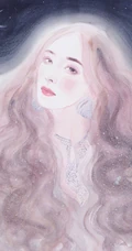 画中的杨幂，艺术手绘加时装服饰，杨幂《瑞丽伊人风尚》4月封面图片