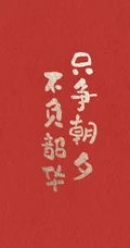 非主流文字壁纸&ldquo;不负韵华，只争朝夕&rdquo;，德云社主题文字手机壁纸