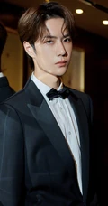 帅哥明星王一博黑西服气质西装手机壁纸