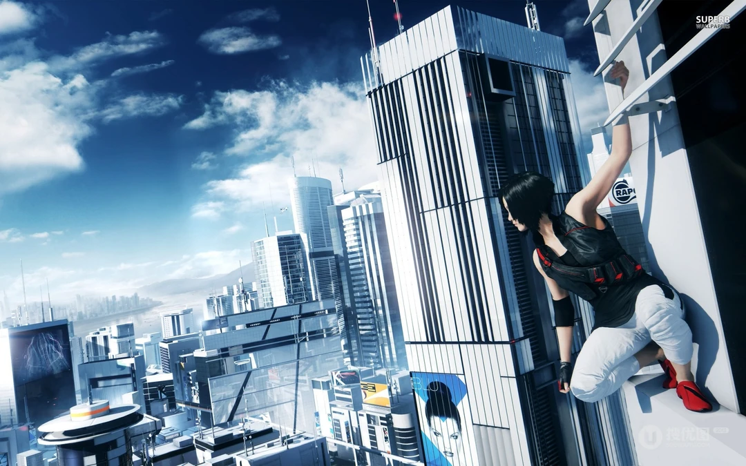 第一人称冒险游戏&ldquo;Mirror's Edge&rdquo;桌面壁纸