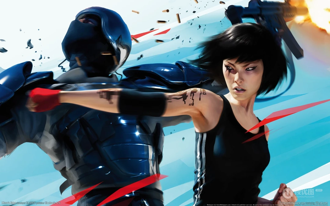 第一人称冒险游戏&ldquo;Mirror's Edge&rdquo;桌面壁纸
