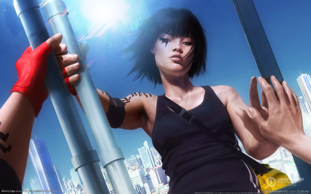 第一人称冒险游戏&ldquo;Mirror's Edge&rdquo;桌面壁纸