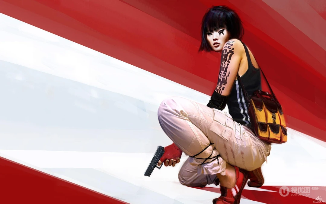 第一人称冒险游戏&ldquo;Mirror's Edge&rdquo;桌面壁纸