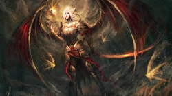 动漫插画&ldquo;天使与魔鬼&rdquo;高清桌面壁纸图片